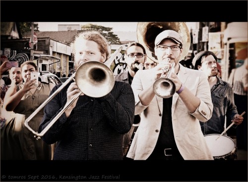 The Heavyweights Brass Band return to this year's Kensington Market Jazz Festival. Photo by Tom Rose.