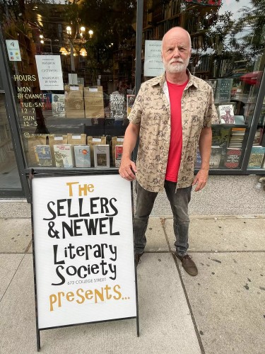 Peter Sellers, outside his College Street bookstore, which has been “moonlighting” as a music venue since June 2015. Photo by Ori Dagan.